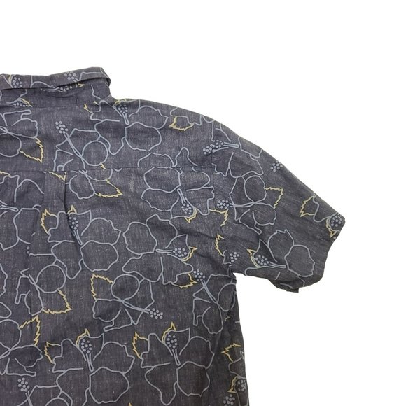Vintage Aloha Days Hawaiian Shirt Casual Button Down Cotton Hibiscus Blue M - Picture 9 of 15